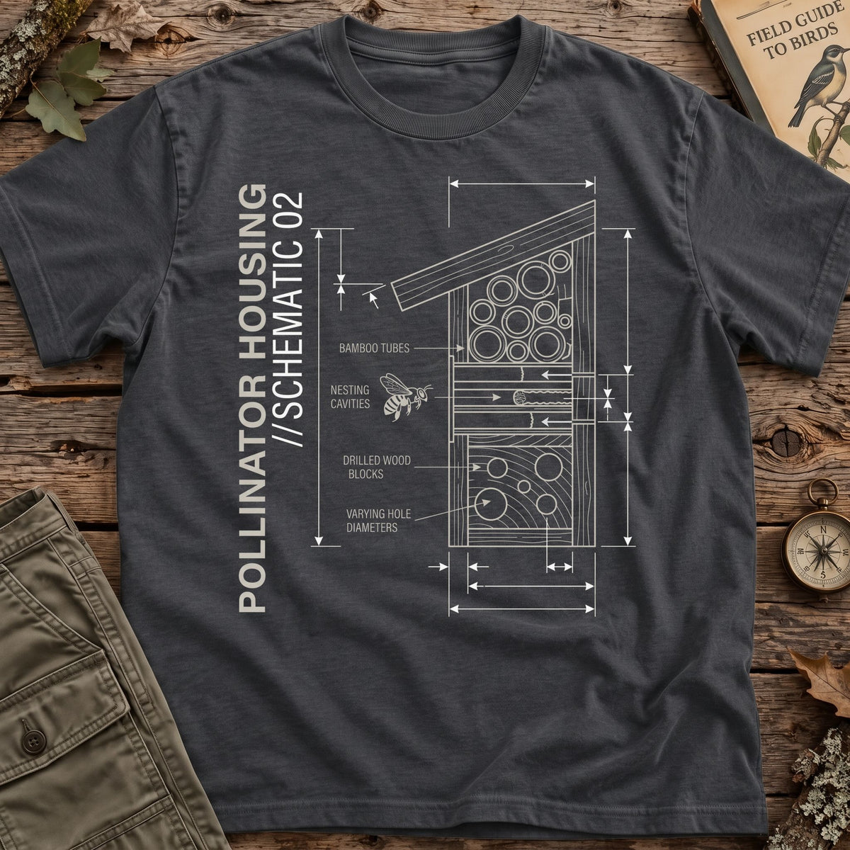 Pollinator Housing Schematic T-Shirt