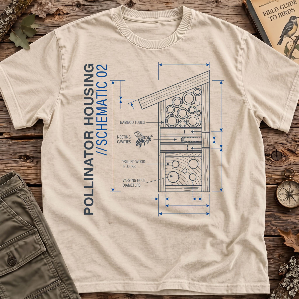 Pollinator Housing Schematic T-Shirt