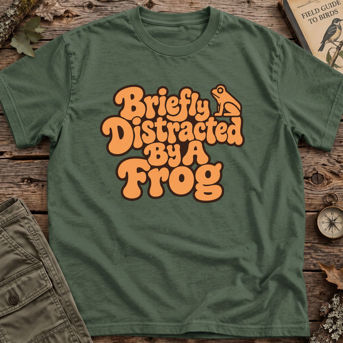 Briefly Distracted Frog Retro T-Shirt
