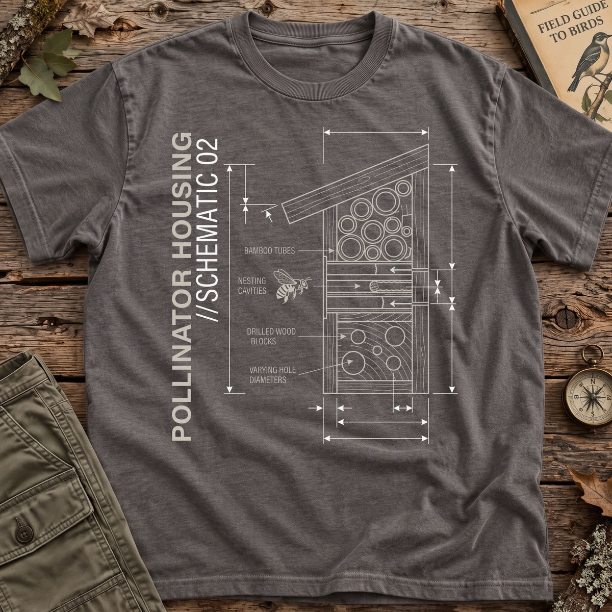 Pollinator Housing Schematic T-Shirt